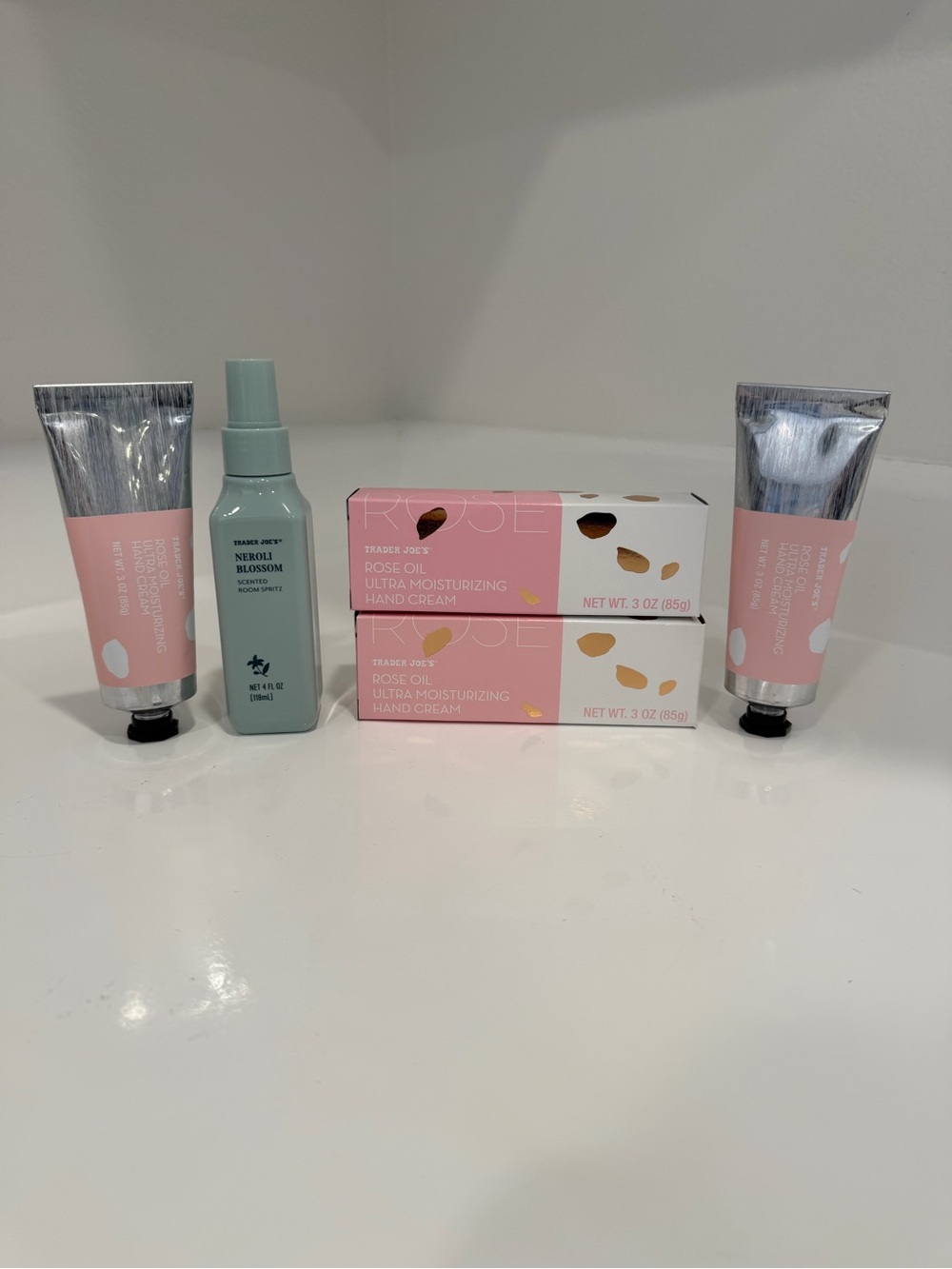 Trader Joe’s Rose Oil Hand Cream (2) and Neroli Blossom Room Spray NEW